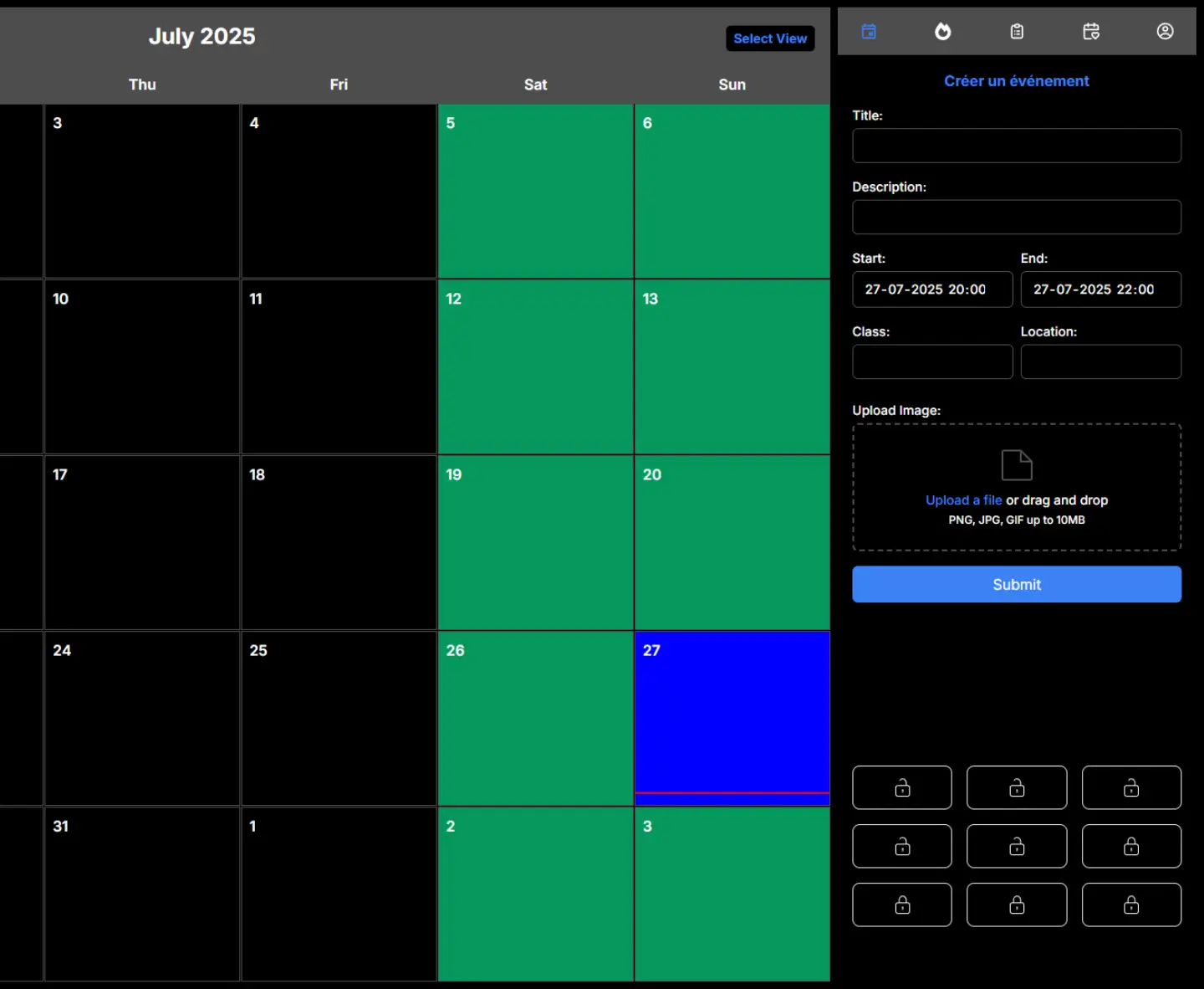 Project Calendar App